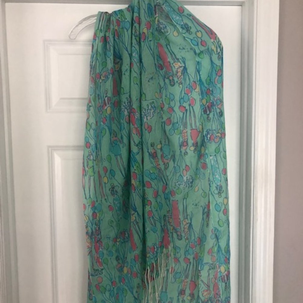 Lilly Pulitzer Fringed Scarf / Wrap